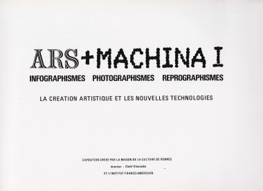 Ars + Machina 1 Rennes 1981
