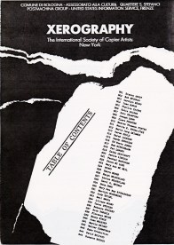 Xerography - GAM Bologna 1986 - table of contents